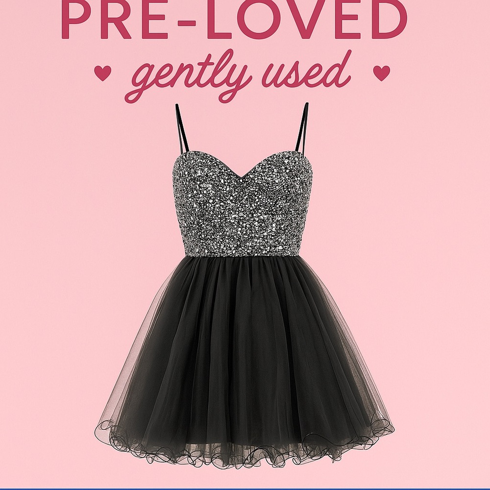 Dave & Johnny Black & Silver Glitter Tulle Party Dress – Pre-Loved